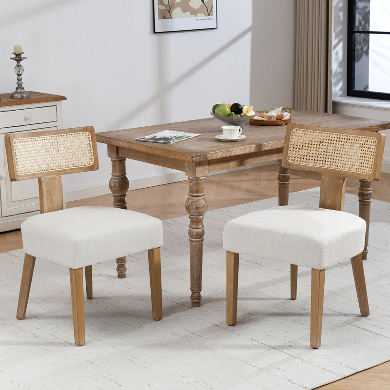 Chaise d'appoint Caoimhan, Beige, Bois naturel