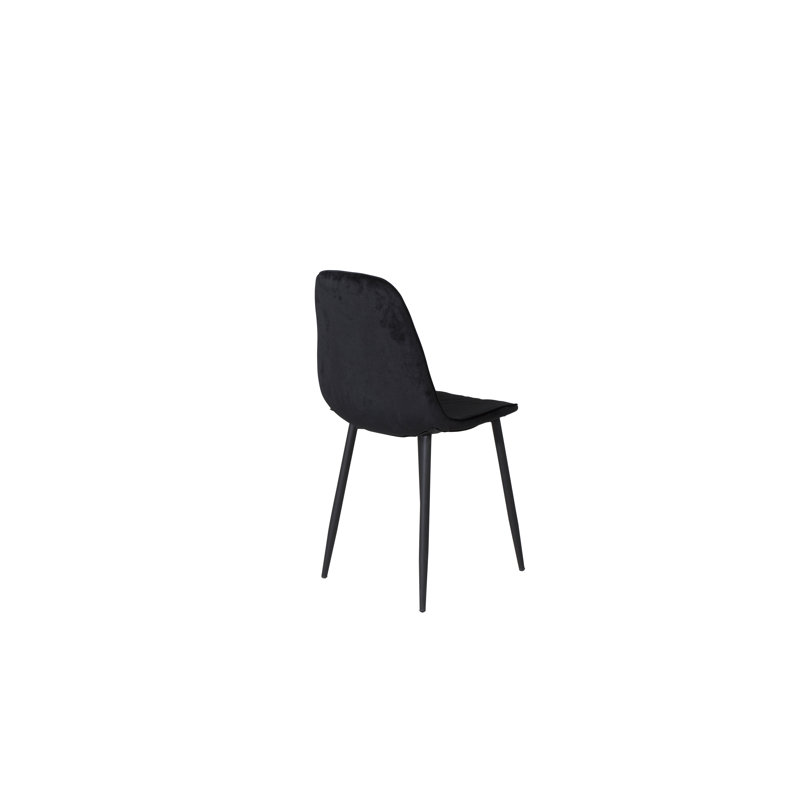 Anjana 48cm H Velvet Upholstered Side Chair, Black