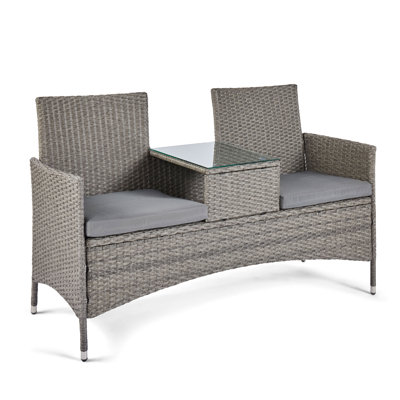 Bali Rattan Garden Jack and Jill Loveseat