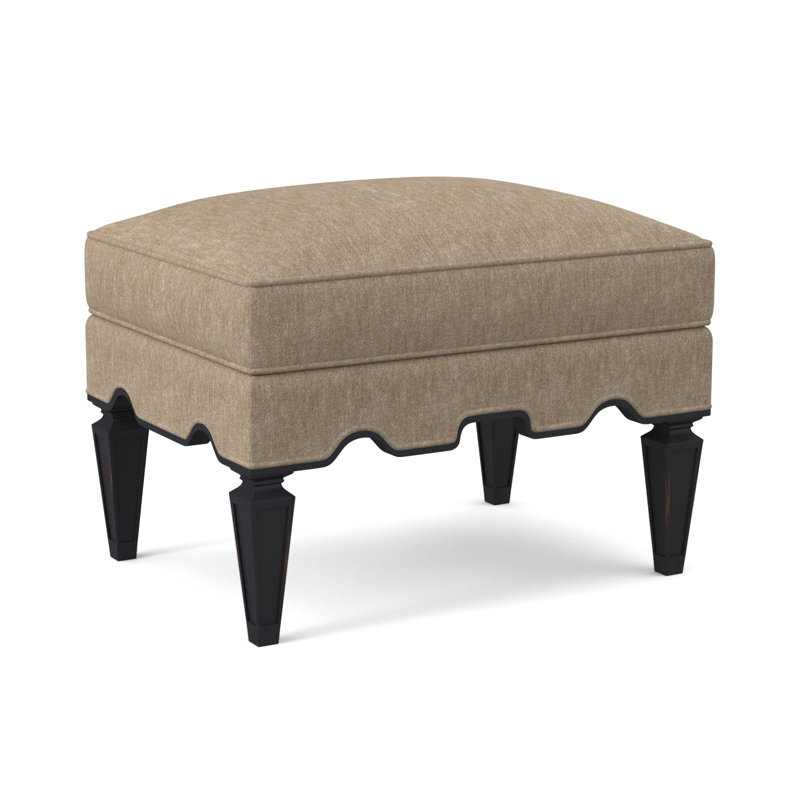 Palm Ottoman, Vintage Ebony, Margaret Uniform Polyester Blend