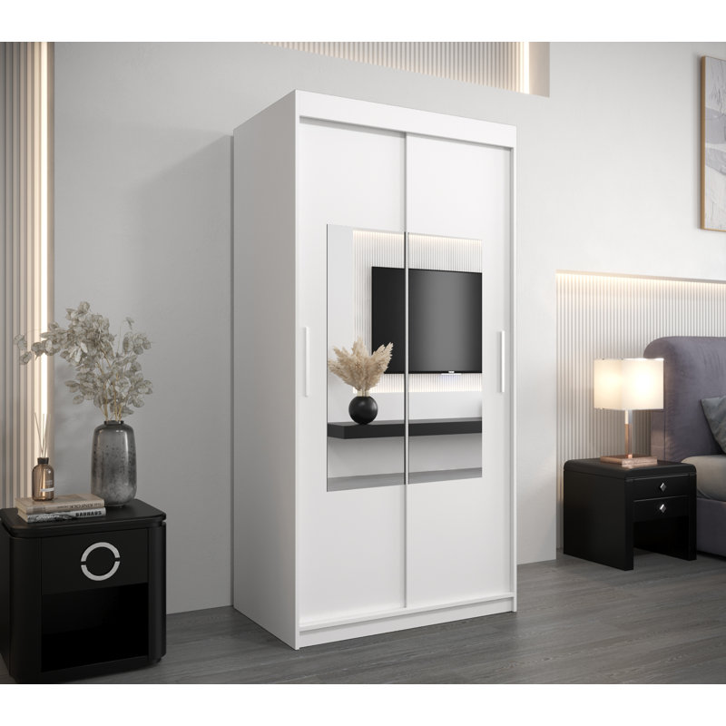 Abdullatif 2 Door Wardrobe, White Matt