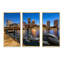«Boston Skyline At Dusk - Cityscape», ensemble d'art mural sur toile encadré-850636122-850636123