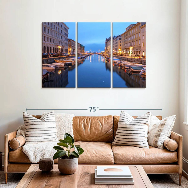 Sebbie Trieste, canal de l'Italie, H 36 po x l 57 po