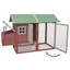 Cage à poulet Vidaxl en pin massif et bois de sapin 66,9 po x 31,9 po x 43,3 po-128784229