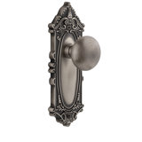 Grandeur Grande Victorian Plate Double Dummy with Fifth Avenue Door Knob