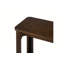 Console avec découpes à arche ouverte, coins arrondis, pieds en bois massif, placage de bois, tablette inférieure robuste, table de canapé d'entrée