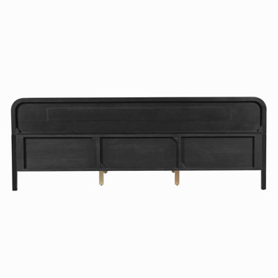 Pine Solid Wood King Size Bed, Solid And Stable