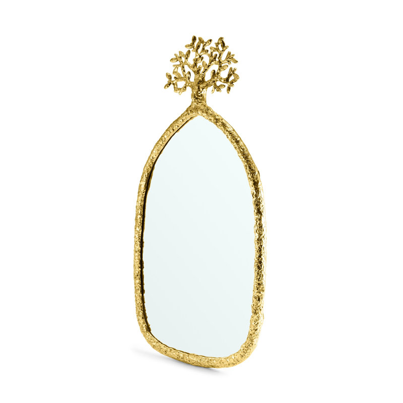 Tree Of Life Metal Wall Mirror, Gold