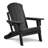 Folding Outdoor Adirondack Chair With Ottoman,HDPE All-Weather Folding Fire Pit Chair,  Ergonomic Design Patio Lawn Chair For Outside Deck Garden Backyardf Balcony,Black-1520866773