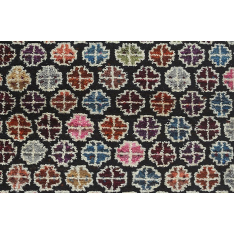 Geometric Hand Knotted Area Rug, Runner 79 x 217cm