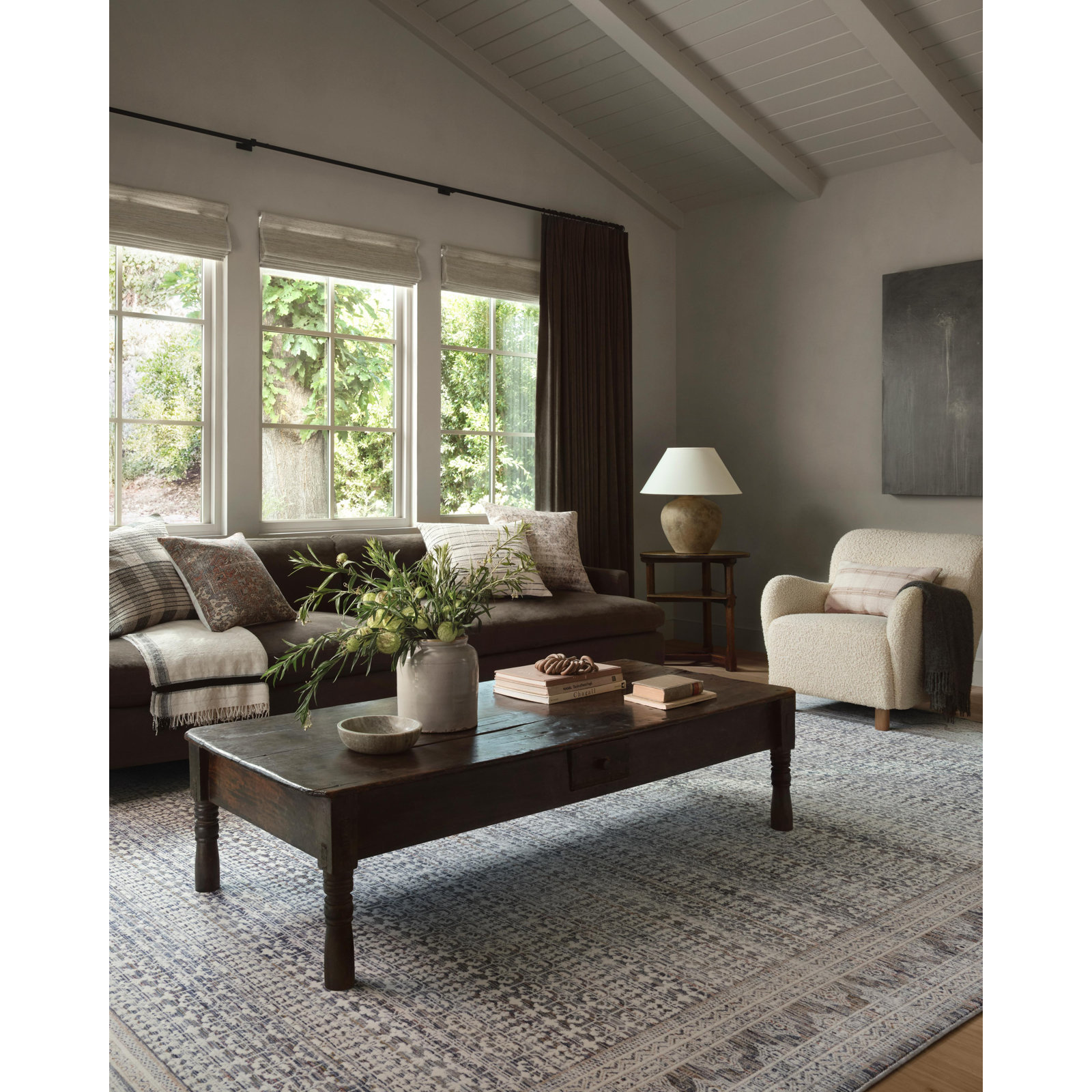Amber Lewis x Loloi Zuma Ocean Multi Oriental Rug, Rectangle 5'3" x 7'9"