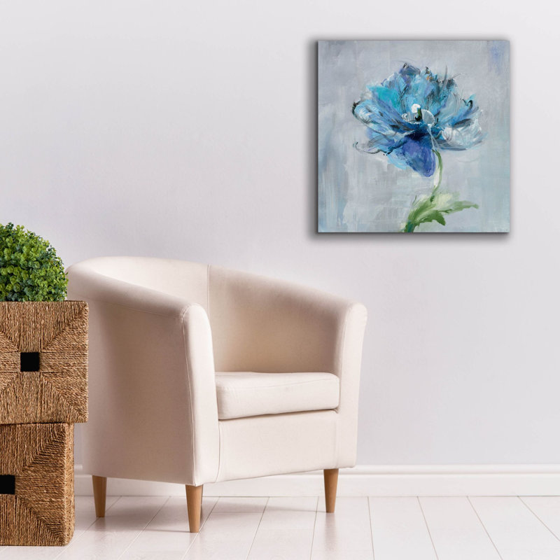 «Floral Bloom 2 V2» par Danhui Nai, art mural sur toile, H 26 po x l 26 po