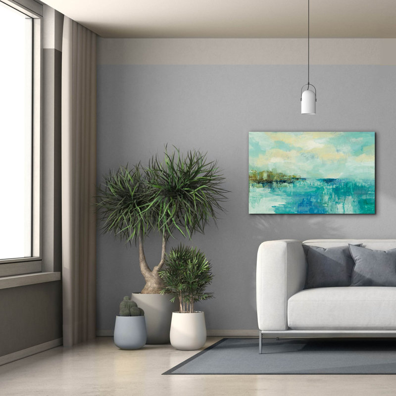 «Epiff Graffiti» Cliff Side Town »par Silvia Vassileva, art mural sur toile, 40 po x 26 po