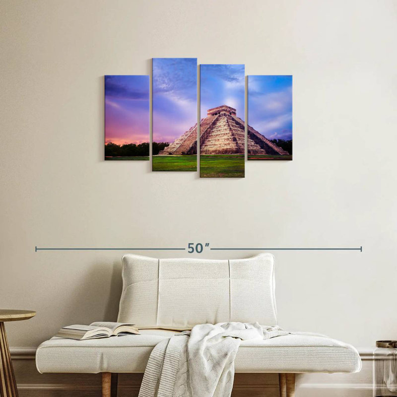 Adella Temple Of Kukulkan, 22" H x 36" W
