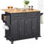 Armoire de rangement sur roulettes avec tiroir et tablettes pour îlot de cuisine