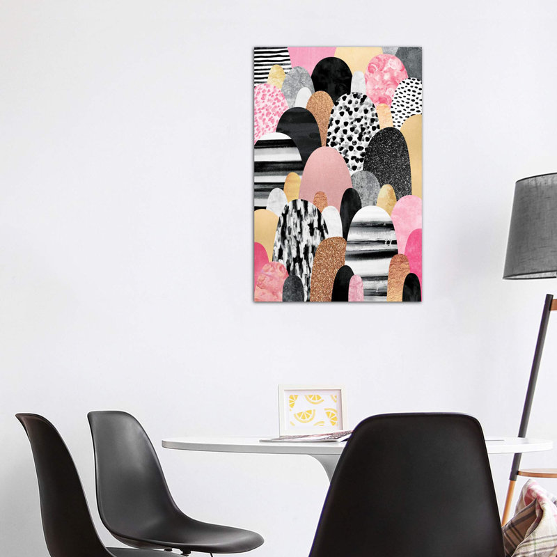 « rose pebbles » par elisabeth fredriksson-impression, H 48 po x l 32 po x P 1,5 po, Toile tendue