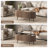 Oval Coffee Table With Lifting Top,42.5” Fluted Center Table With Hidden Compartment & Solid Wood Legs,mid Century Modern Accent Coffee Tables For Living Room,apartment,walnut-955694115