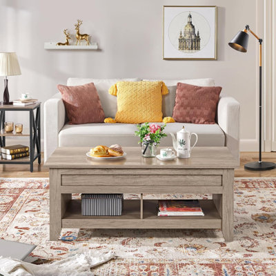 Lift Top Coffee Table With Hidden Storage, 41In Living Room Center Table, Adjustable Height, Durable MDF Construction -  Corrigan Studio®, 0E9ADBC554724466A86EC1532270A621