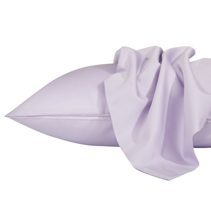 Taie d'oreiller 100% coton 500 fils 500 fils, Mauve clair