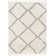 Cabana Off-White Celosia Moroccan Trellis Shag Rug