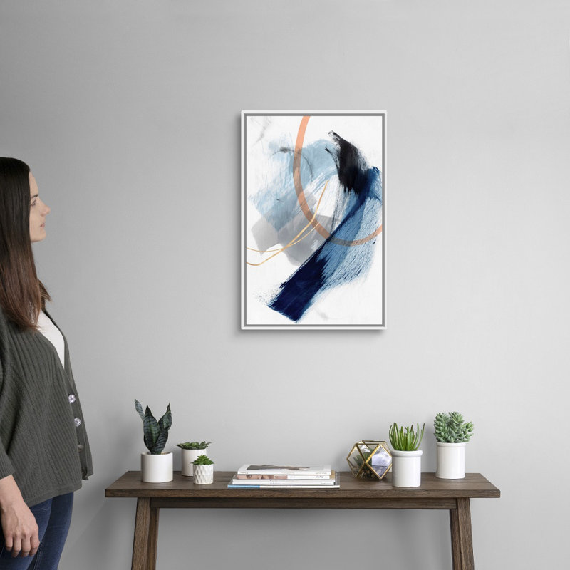 Foreshadow I par PI Studio - reproduction d'art sur toile, Cadre blanc, H 26 po x l 18 po x P 1,75 po