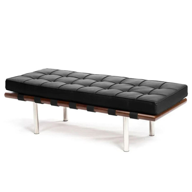 Banc en similicuir Walton, Black