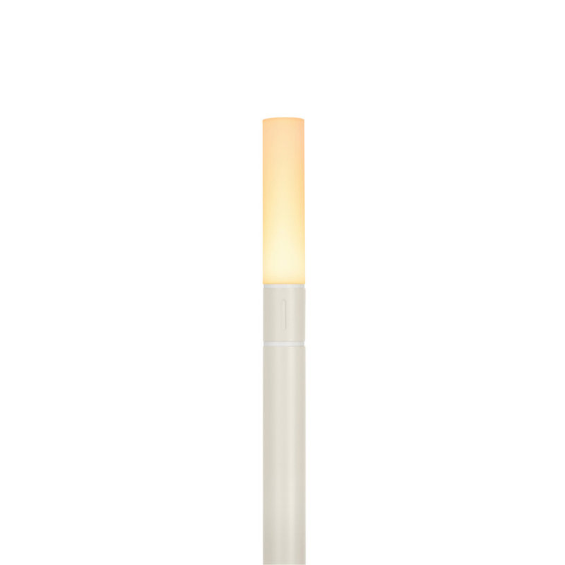 Candle-Inspired Portable Rechargeable Lamp - Wick, Mist Gray, 10.2" H x 4.7" W x 4.7" D