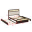 Lit plateforme en bois avec lit gigogne et 2 tiroirs-1835019713