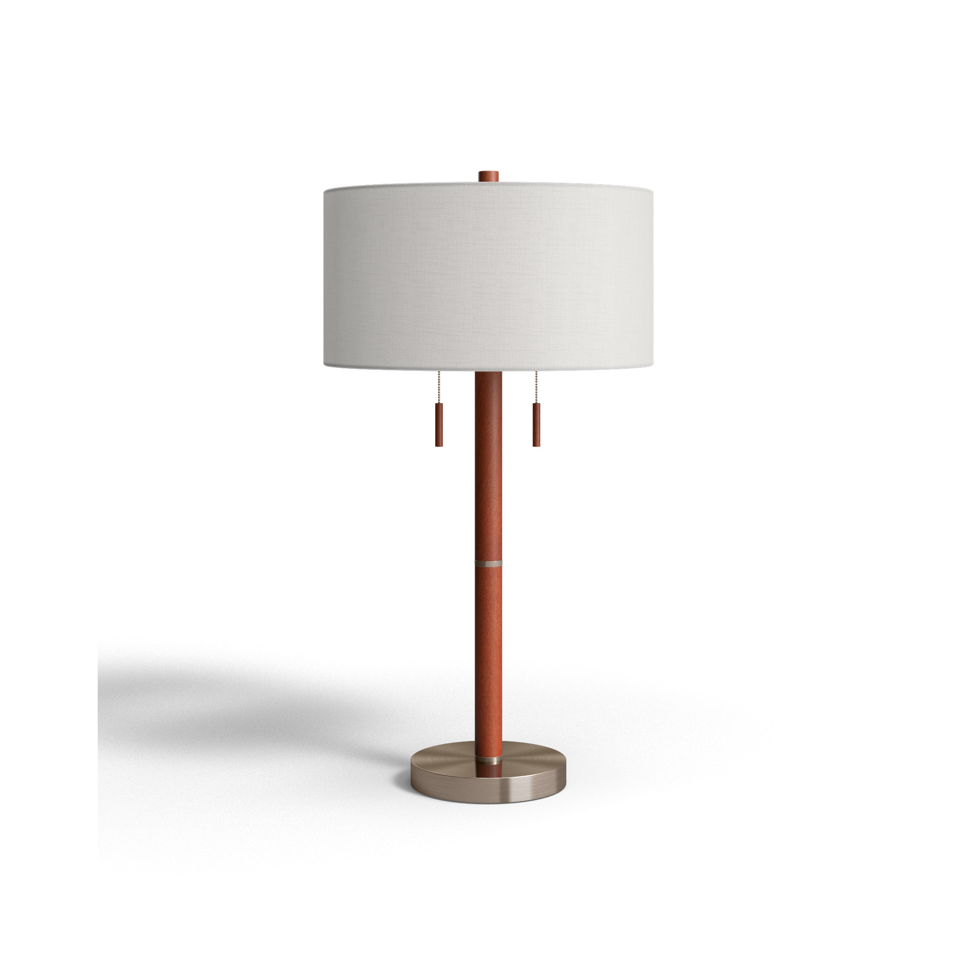 Geno Table Lamp without USB charging, Brushed Steel, White