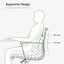 Chaise de bureau en cuir véritable à dossier moyen avec accoudoirs et structure en aluminium-124066461