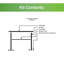 Balustrade de transition en aluminium 4 pi