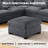 L-Shaped 4-Piece Modular Sectional With Cocktail Ottoman & Corduroy Upholstery-168498063