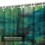 Rideau de douche abstrait vert avec peinture à l'huile et 12 crochets-2079620158