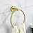 Bathroom Towel Rack (5 Pieces) - Brushed Gold Aluminium Strong And For Bath, Bed, Laundry, Kitchen Simple Install Procedure 5 Piece Material , Rust- Bedroom, Easy To Up-1227408755