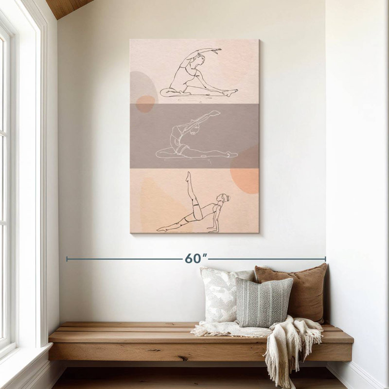 Sireci Yoga Stretching, 45" H x 30" W