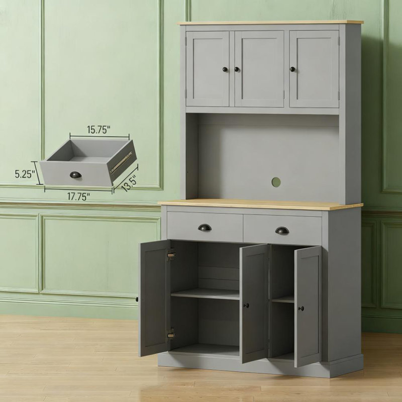 Armoire de cuisine autoportante de 71 po de hauteur