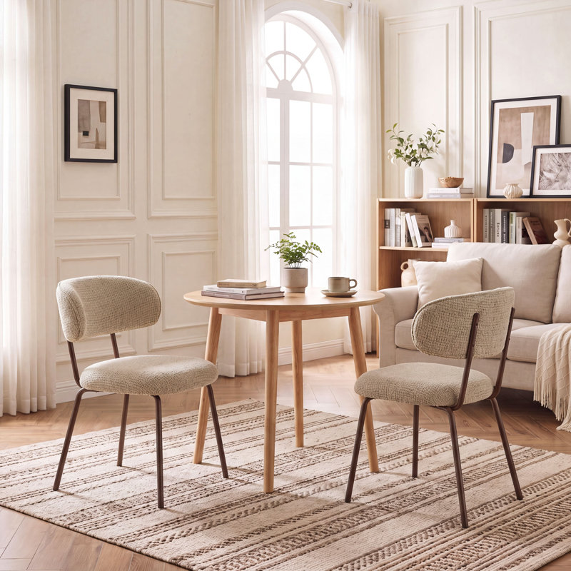 45 cm H Boucle Side Chair, Khaki