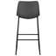 Chaise de bureau debout en similicuir gris, chaise de bureau à structure en métal noir pour bureau, fabrication