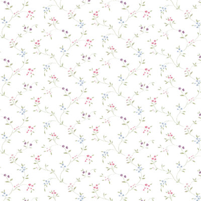 Krauss Small Floral Trail 20.5 In X 33 Ft Washable Wallpaper Covers About 56 Sqft