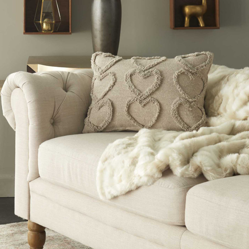 Housse de coussin rectangulaire avec insert Brianna, Kaki
