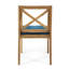 Chaise de salle à manger 2 pièces avec 2 coussins bleus PERLA, pour la cour, le bord de la piscine, le jardin-3611784-3611786