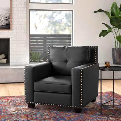 Benilda Faux Leather Club Chair