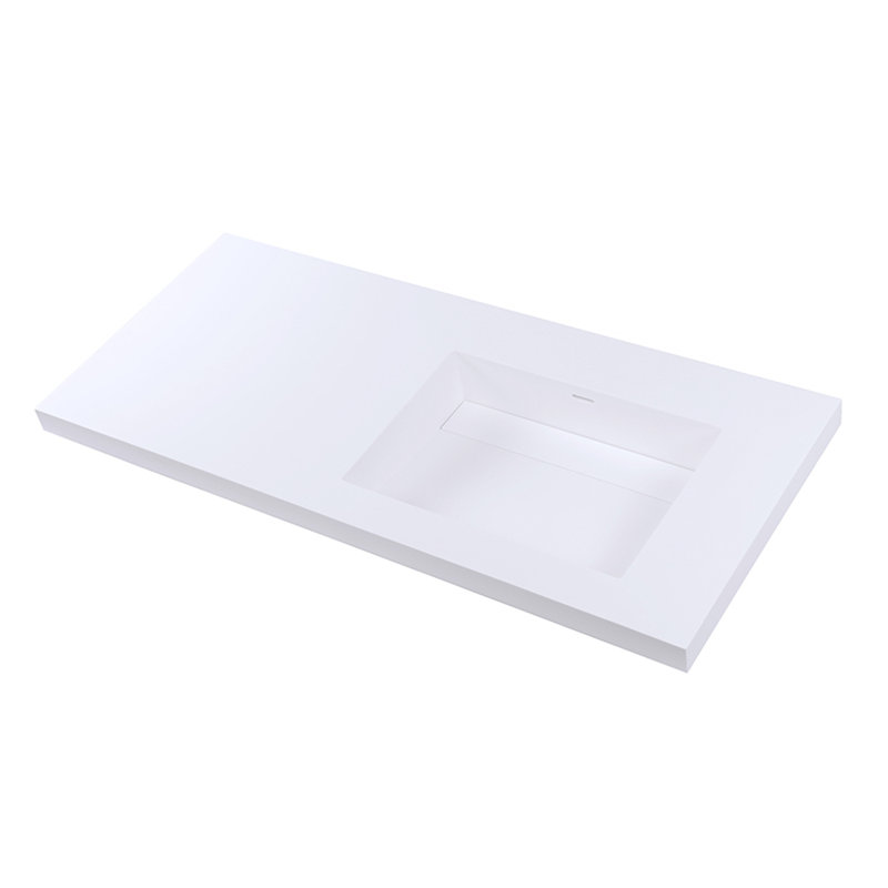Kubista 48'' L Bathroom Sink, Matte White