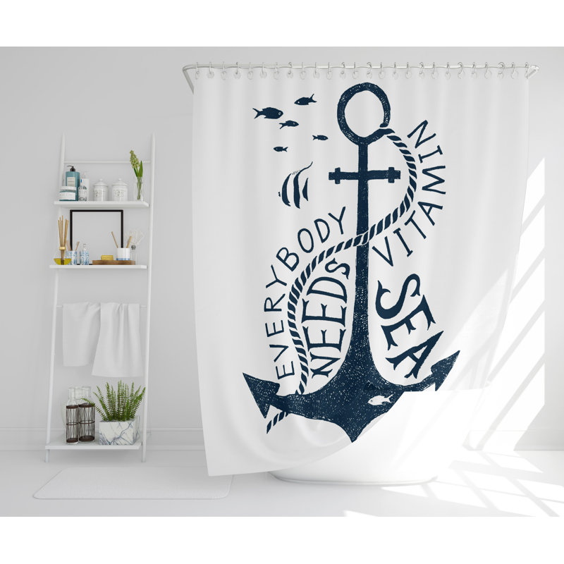 Ralph 2 Piece Polyester Shower Curtain Set, 168cm H x 168cm W