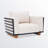34.6'' Powder Coated Aluminum Outdoor Patio Club Chairs Set Of 2 With 8.7'' Seat Cushions