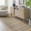 Tarri Boho Jute-Look Striped Brown Area Rug-1430741729