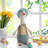 15.75"H Spring Fabric Boy Duck Figurine