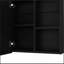 Pharmacie H 21,1 po, 1 porte, 4 tablettes, 1 miroir, noir-457655699