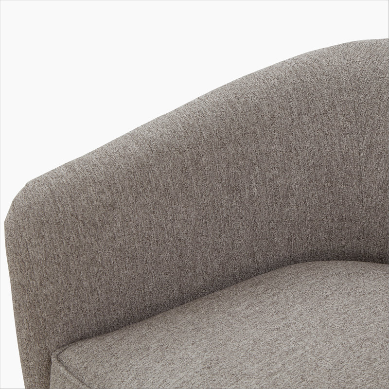 Chaise pivotante en tissu et bois, Gris