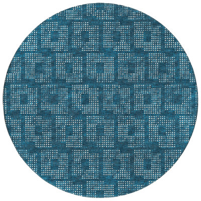 Tapis contemporain contemporain pied-de-poule 1 pi 8 po x 2 pi 6 po